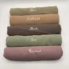 Rolled chiffon hijabs in stone, light gold, mocha, sage and rosewood