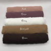 08-img-015 Rolled chiffon hijabs in nude, grape, cream, dark gold and brown