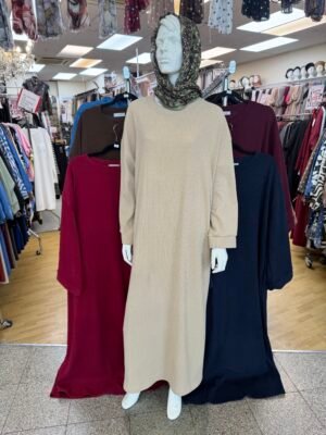 Ribbed Stretch Pocket Maxi Dress – One Size