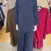Ribbed stretch pocket co-ord set in navy
