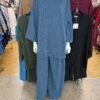 Ribbed stretch pocket co-ord set in denim