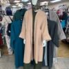 camel relaxed pocket coat – one size